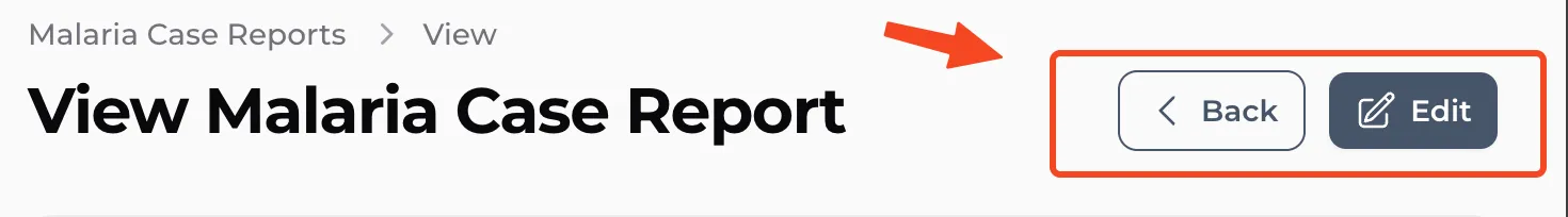 View case report nagivation buttons